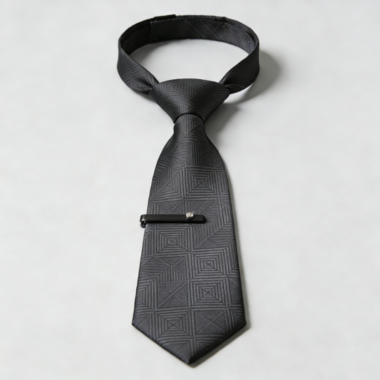 Black Pattern Tie