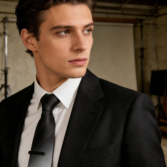 Black And Grey Classic Tie