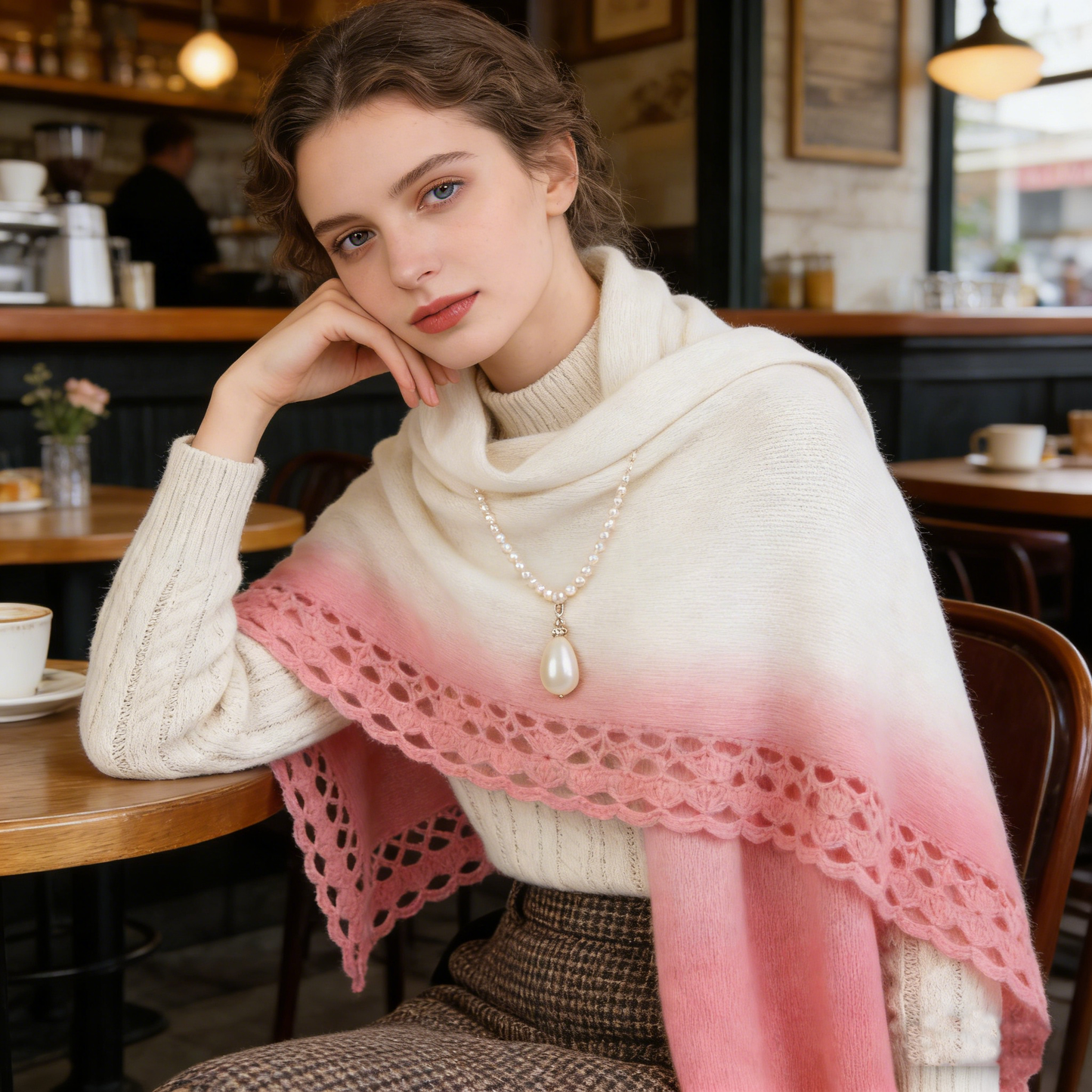 Blush Gradient Shawl