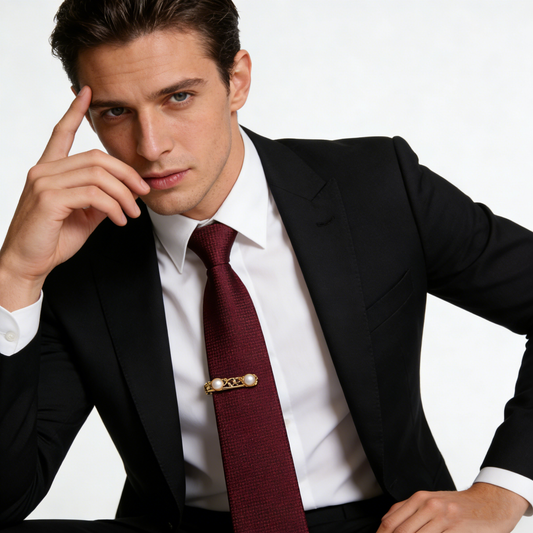 Burgundy Texture Tie