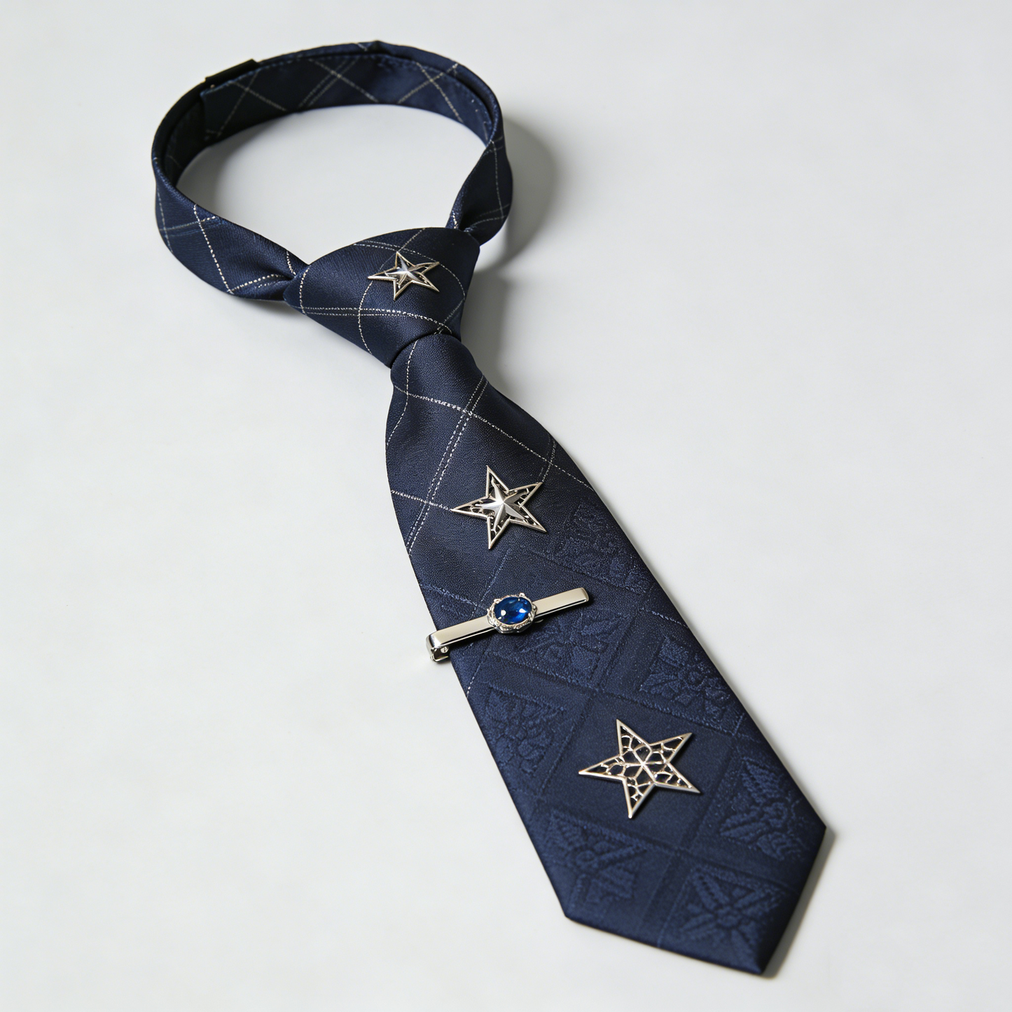 Navy Star Tie