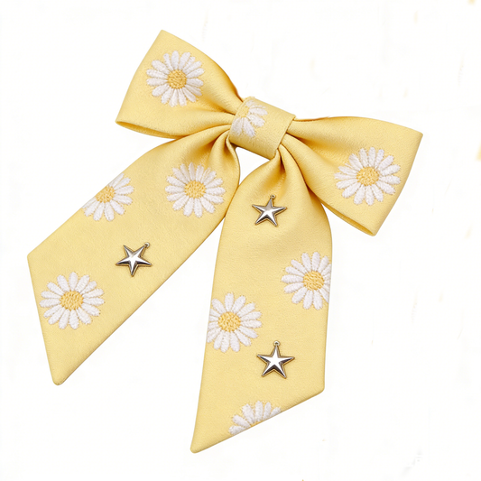 Yellow Daisy & Star Bow Tie