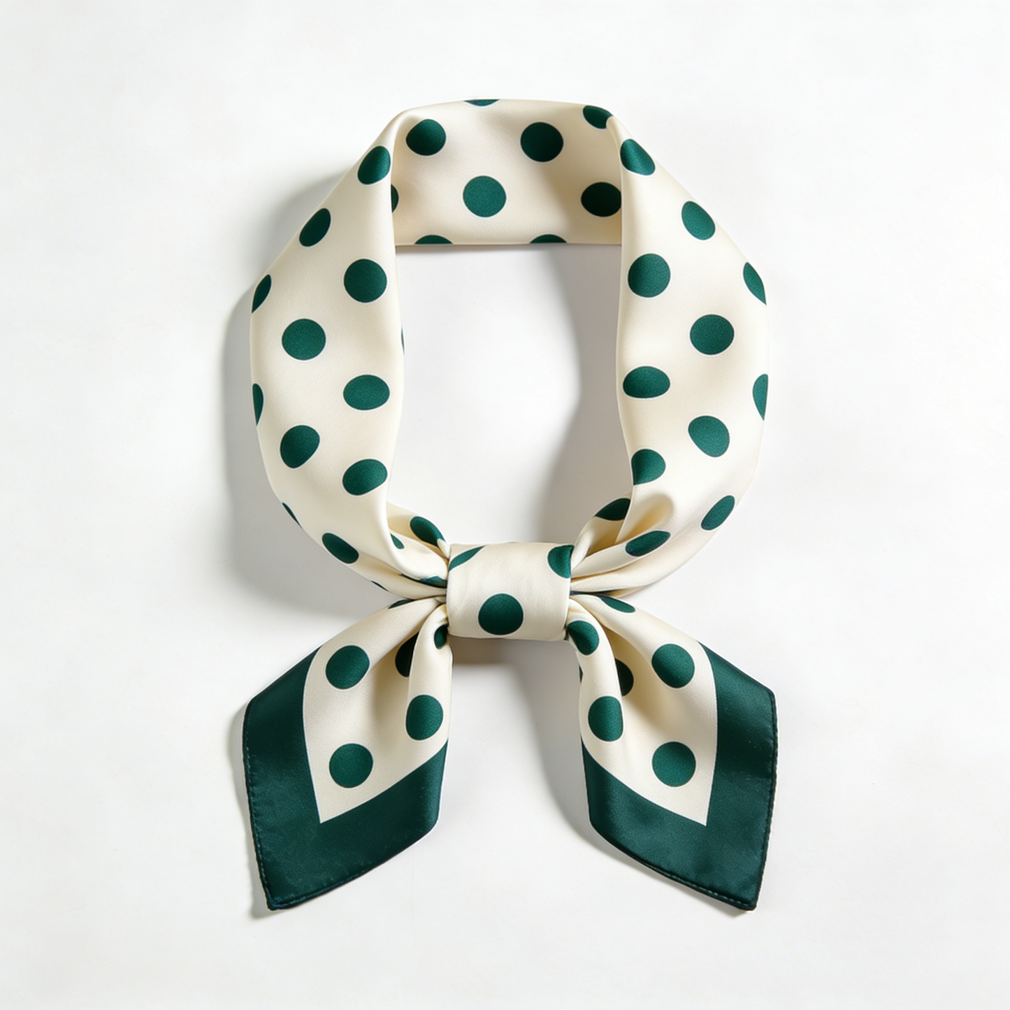 Green Polka Dot Bow Scarf