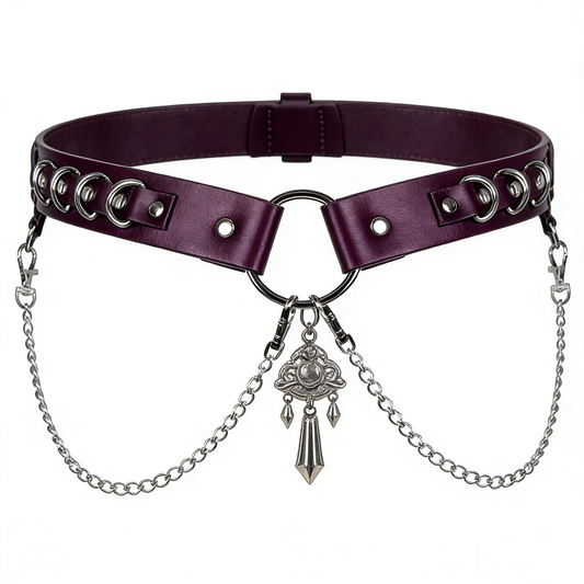 Purple O-Ring Chain Accent Belt