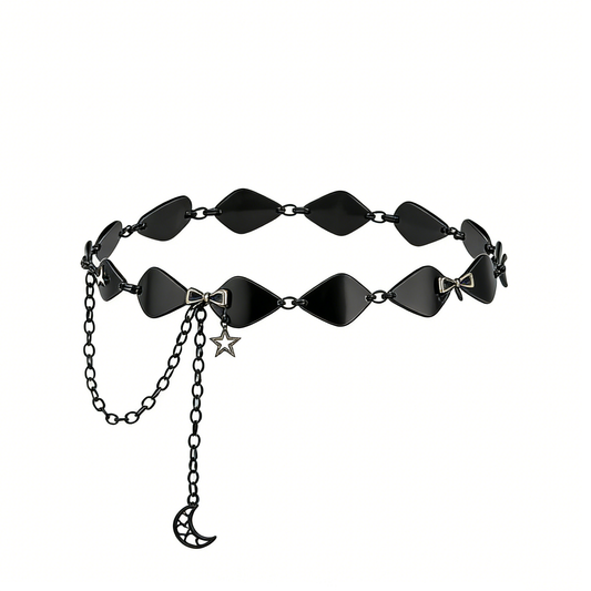 Black Diamond Chain Waist Belt