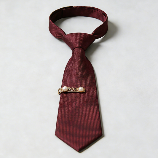Burgundy Texture Tie